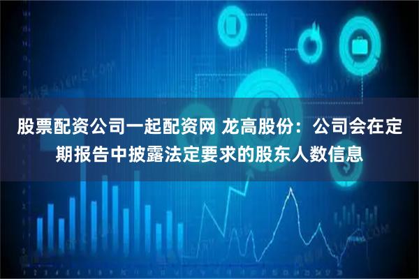 股票配资公司一起配资网 龙高股份：公司会在定期报告中披露法定要求的股东人数信息